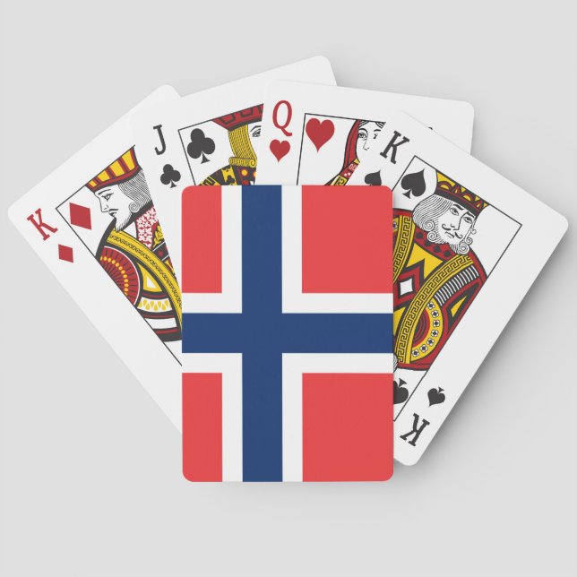 Baraja De Cartas Bandera de Noruega (Reverso)