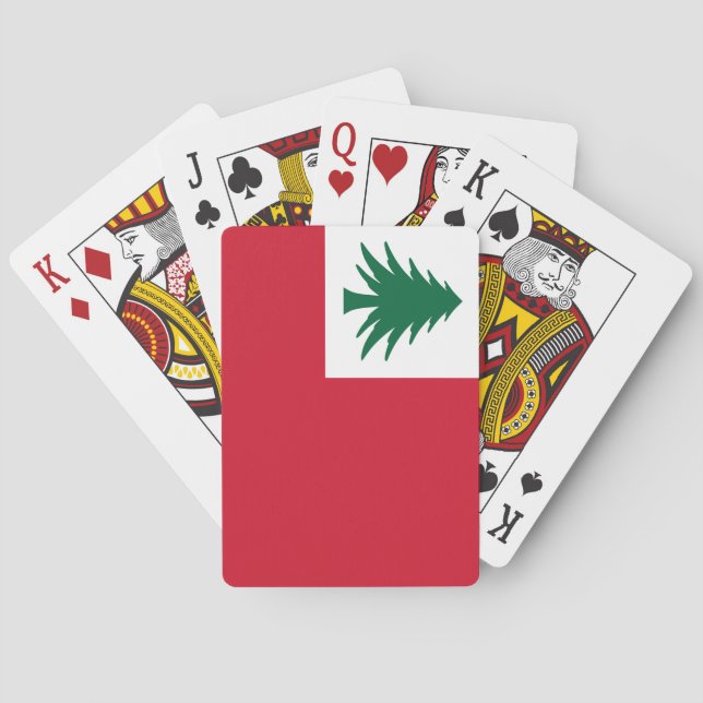 Baraja De Cartas Bandera de Nueva Inglaterra (Reverso)