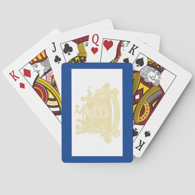 Baraja De Cartas Bandera de Nueva Jersey (Reverso)
