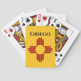 Baraja De Cartas Bandera de Nuevo México con el símbolo Zia