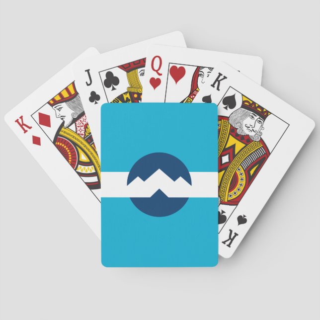 Baraja De Cartas Bandera de Ogden, Utah (Reverso)