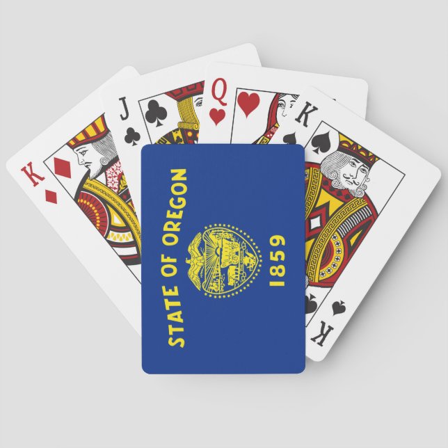 Baraja De Cartas Bandera de Oregón (Reverso)