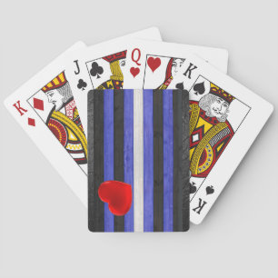 Baraja De Cartas bandera de orgullo de cuero de SlipperyJoe's negro