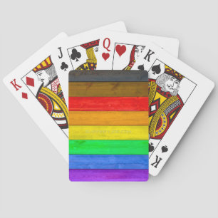 Baraja De Cartas Bandera de orgullo gay inclusiva de SlipperyJoe's