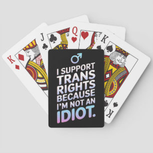 Baraja De Cartas Bandera de orgullo trans aliado de apoyo