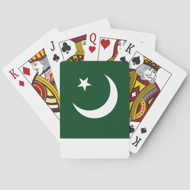 Baraja De Cartas Bandera de Pakistán (Reverso)