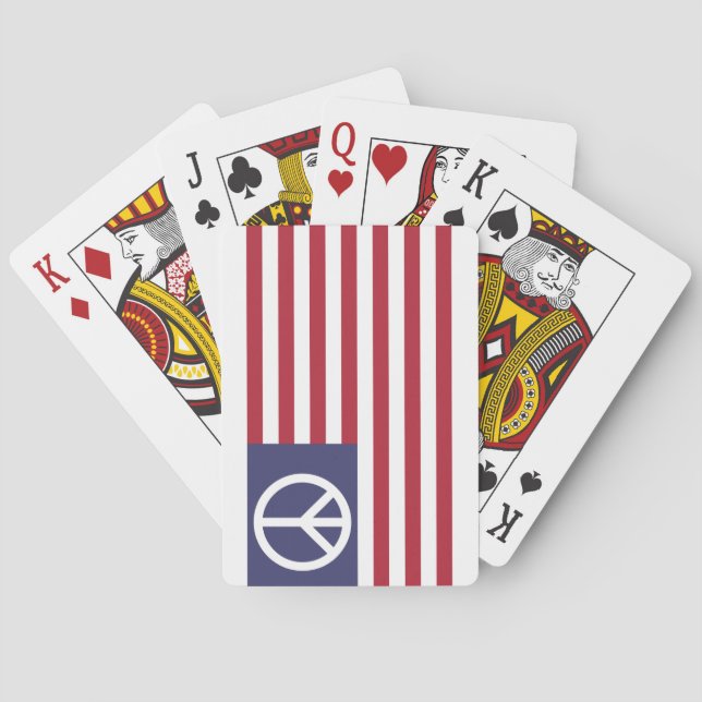 Baraja De Cartas Bandera de Paz de Estados Unidos (Reverso)