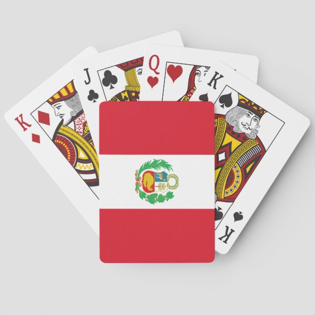 Baraja De Cartas Bandera de Perú (Reverso)