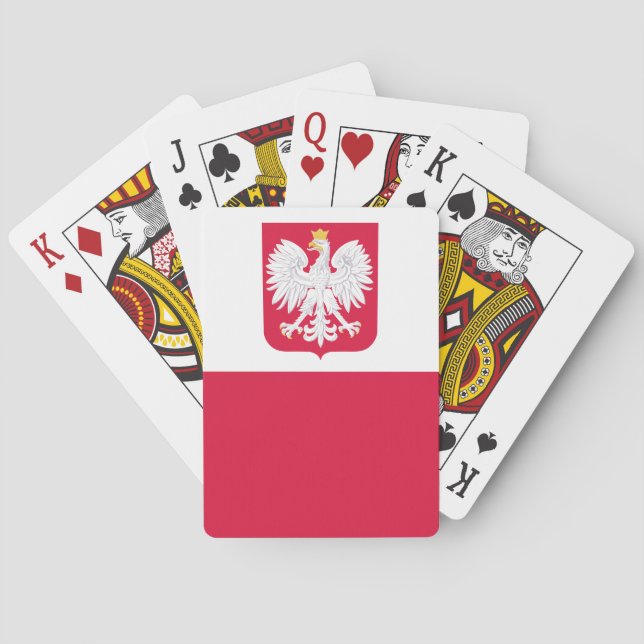 Baraja De Cartas Bandera de Polonia (Reverso)