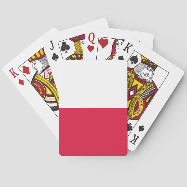Baraja De Cartas Bandera de Polonia (Reverso)