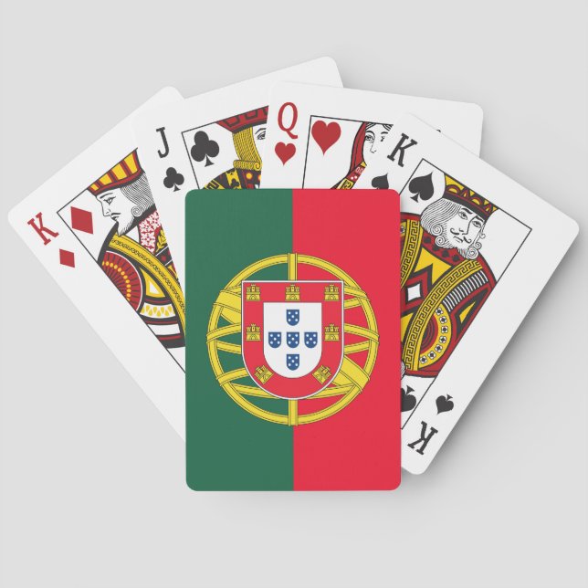Baraja De Cartas Bandera de Portugal (Reverso)