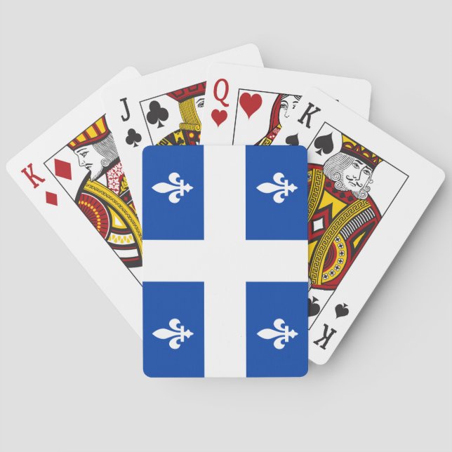 Baraja De Cartas Bandera de Quebec (Reverso)