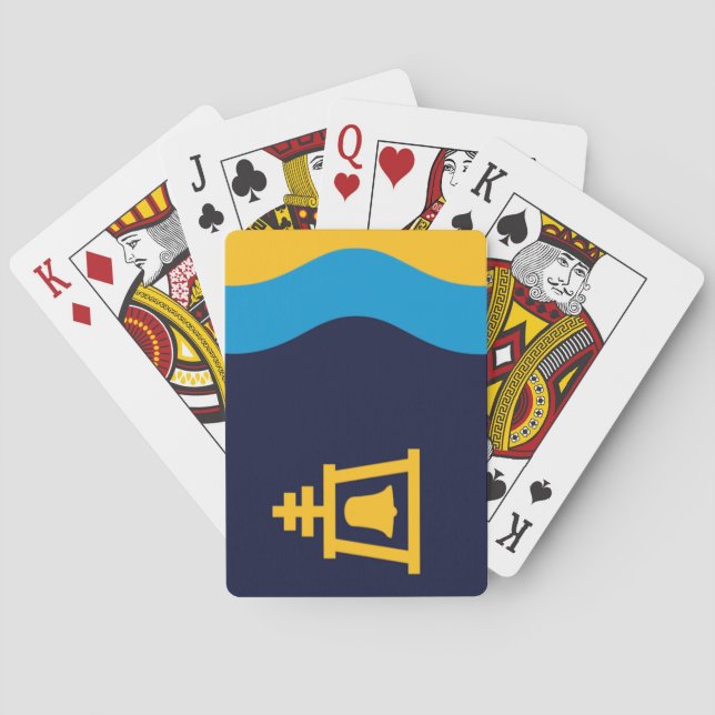 Baraja De Cartas Bandera de Riverside (California) (Reverso)