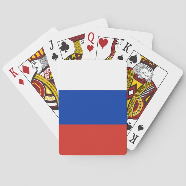 Baraja De Cartas Bandera de Rusia (Reverso)