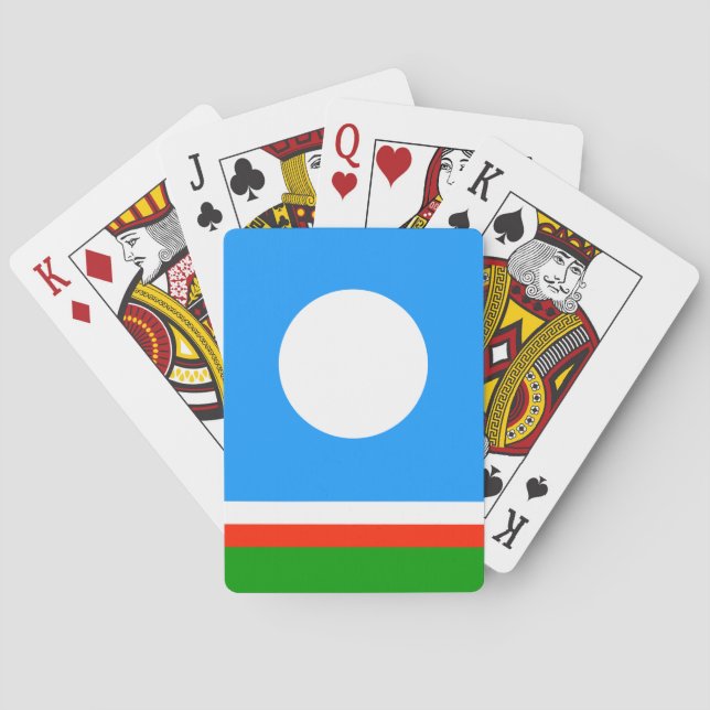Baraja De Cartas Bandera de Sakha (Reverso)