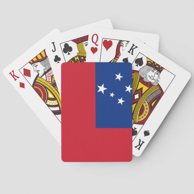 Baraja De Cartas Bandera de Samoa (Reverso)