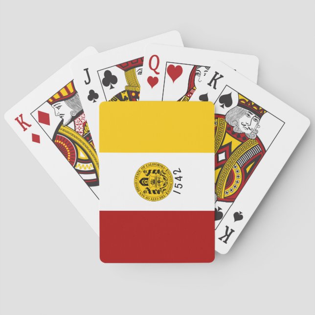 Baraja De Cartas Bandera de San Diego (California) (Reverso)