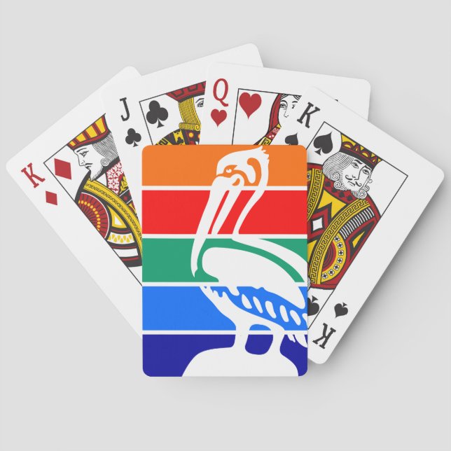 Baraja De Cartas Bandera de San Petersburgo, Florida (Reverso)