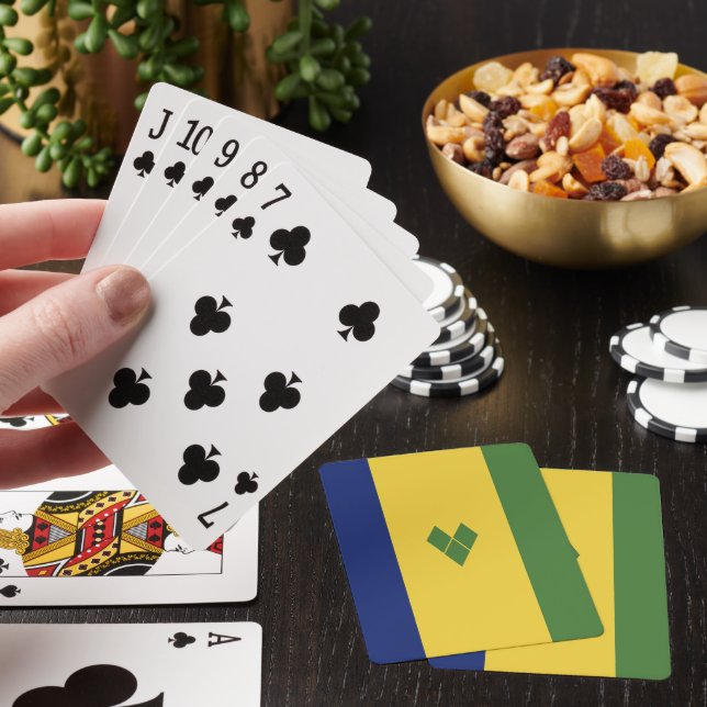 Baraja De Cartas Bandera de San Vicente y las Granadinas (In Situ)