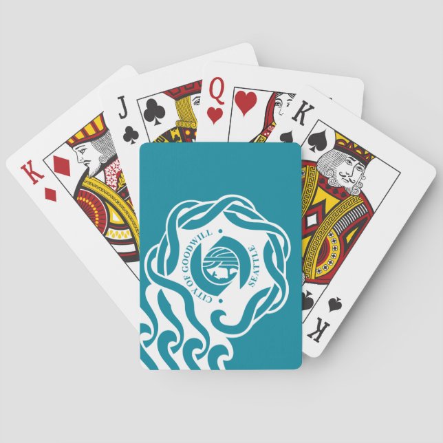 Baraja De Cartas Bandera de Seattle (Washington) (Reverso)