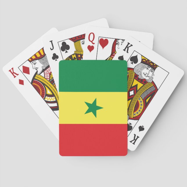 Baraja De Cartas Bandera de Senegal (Reverso)
