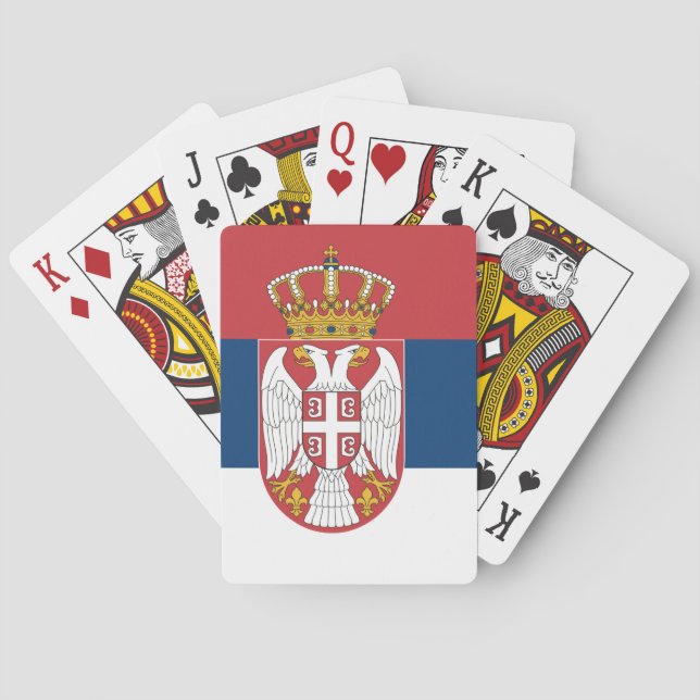 Baraja De Cartas Bandera de Serbia (Reverso)