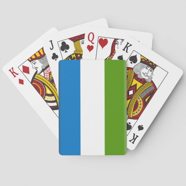 Baraja De Cartas Bandera de Sierra Leona (Reverso)