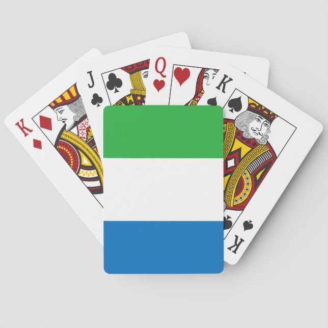 Baraja De Cartas Bandera de Sierra Leona (Reverso)