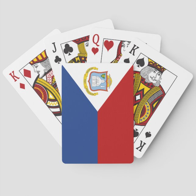 Baraja De Cartas Bandera de Sint Maarten (Reverso)