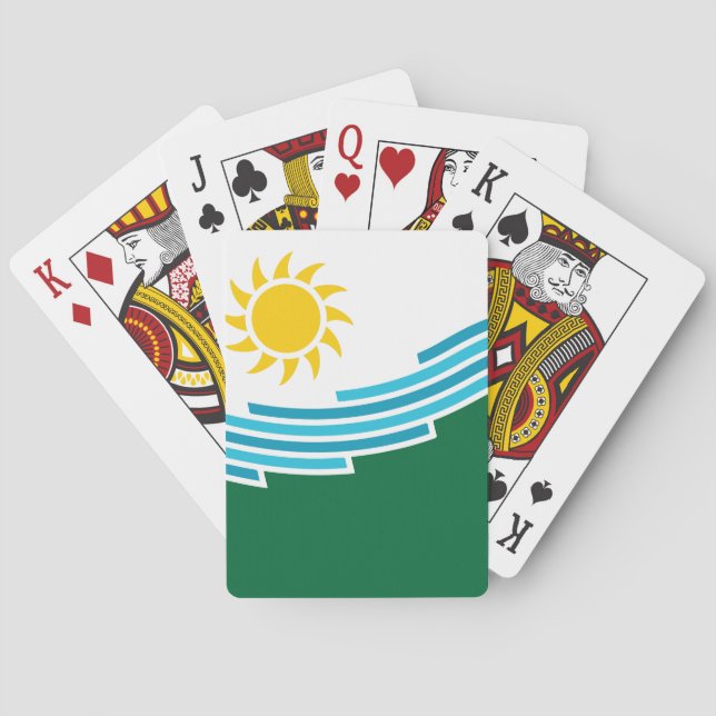 Baraja De Cartas Bandera de Spokane, Washington (Reverso)