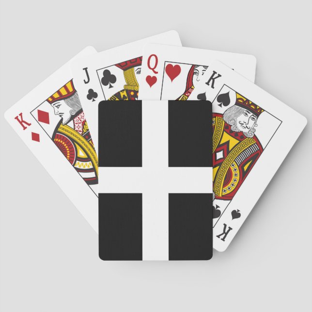Baraja De Cartas Bandera de St. Piran / bandera de las tarjetas de  (Reverso)