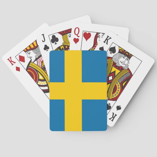 Baraja De Cartas Bandera de Suecia (Reverso)