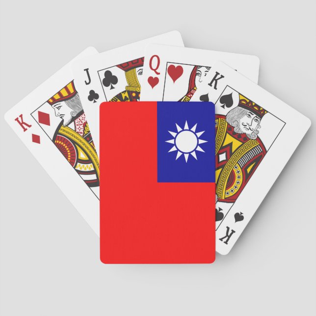 Baraja De Cartas Bandera de Taiwán (Reverso)