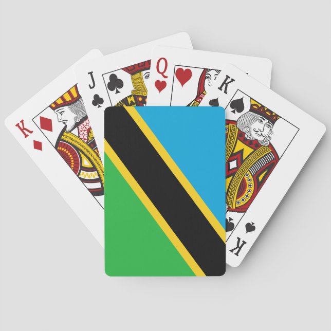 Baraja De Cartas Bandera de Tanzania (Reverso)