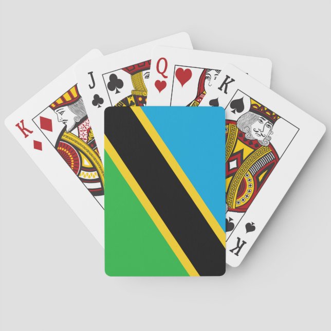 Baraja De Cartas Bandera de Tanzania (Reverso)