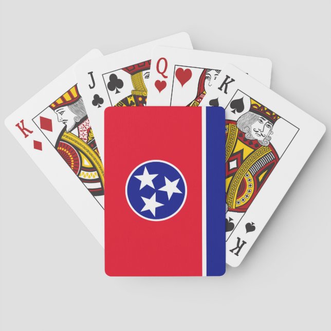 Baraja De Cartas Bandera de Tennessee (Reverso)