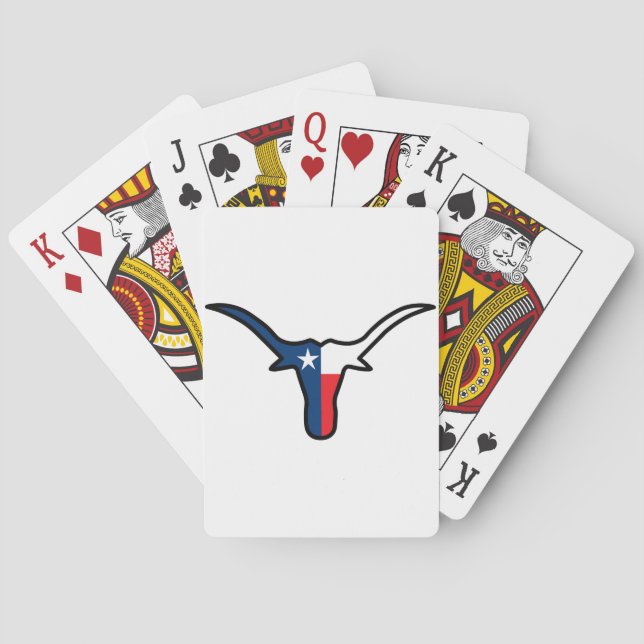 Baraja De Cartas Bandera de Texas Longhorn (Reverso)