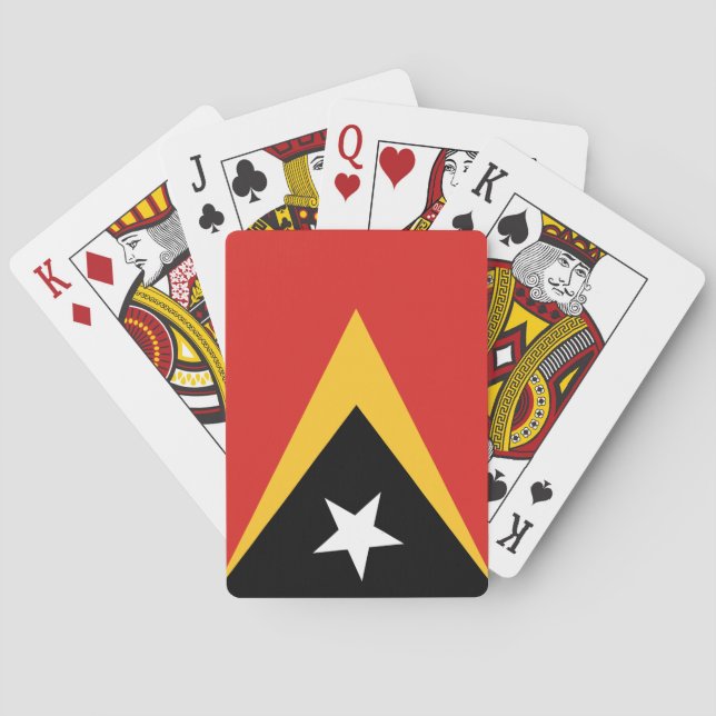 Baraja De Cartas Bandera de Timor Oriental (Reverso)