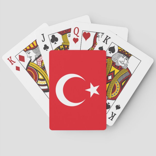 Baraja De Cartas Bandera de Turquía (Reverso)