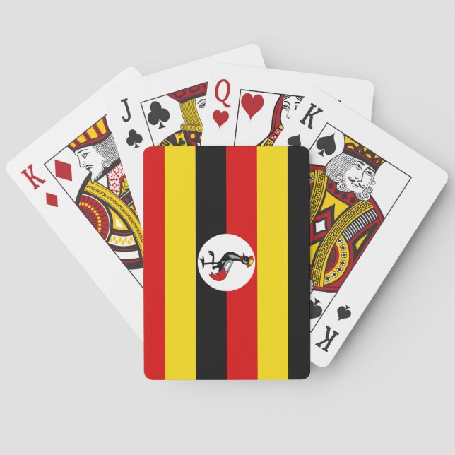 Baraja De Cartas Bandera de Uganda (Reverso)