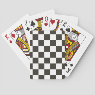 Baraja De Cartas Bandera de verificación (negro y blanco) (patrón d