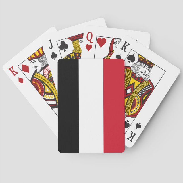 Baraja De Cartas Bandera de Yemen (Reverso)