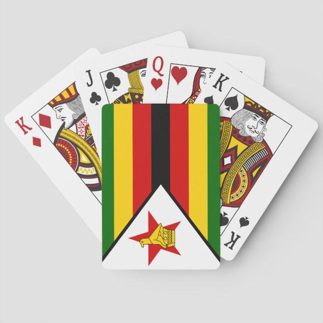 Baraja De Cartas Bandera de Zimbabue (Reverso)