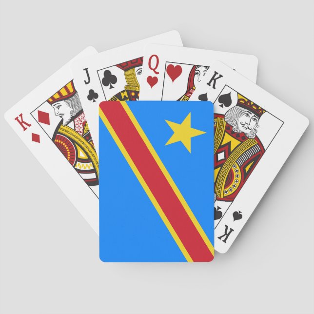 Baraja De Cartas Bandera del Congo Kinshasa (Reverso)