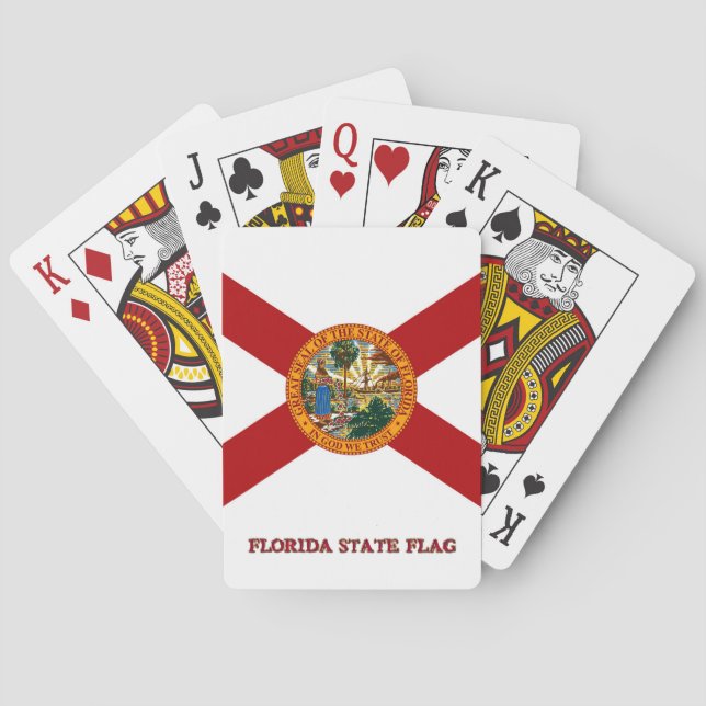 Baraja De Cartas Bandera del estado de Florida (Reverso)