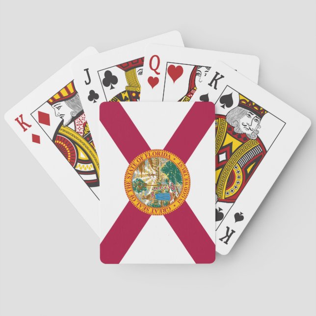 Baraja De Cartas Bandera del estado de Florida (Reverso)