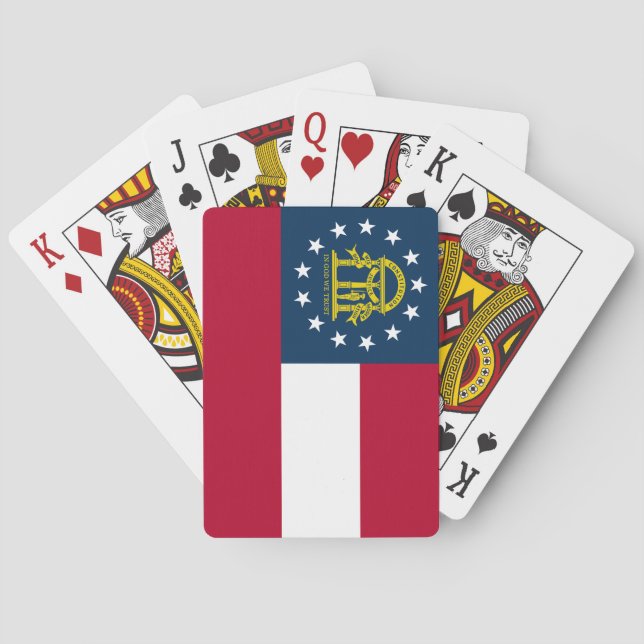 Baraja De Cartas Bandera del Estado de Georgia (Reverso)