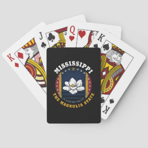 BARAJA DE CARTAS BANDERA DEL ESTADO DE MAGNOLIA DE MISSISSIPPI