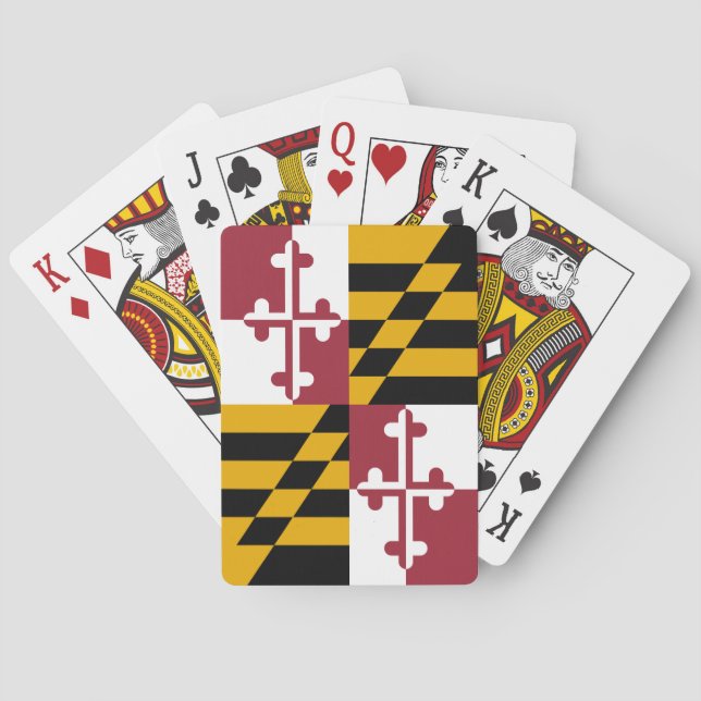 Baraja De Cartas Bandera del Estado de Maryland (Reverso)