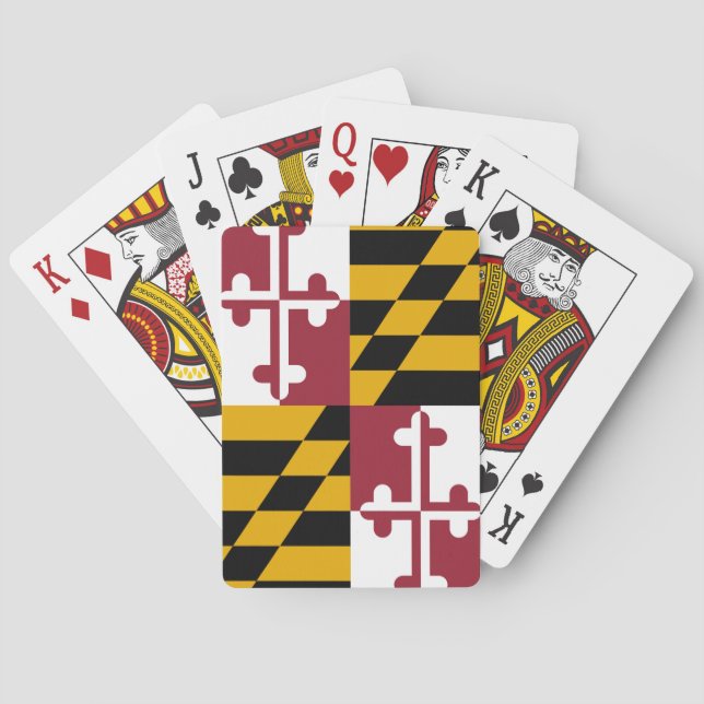 Baraja De Cartas Bandera del estado de Maryland (Reverso)